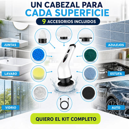 Cepillo Limpiador Eléctrico 9 en 1