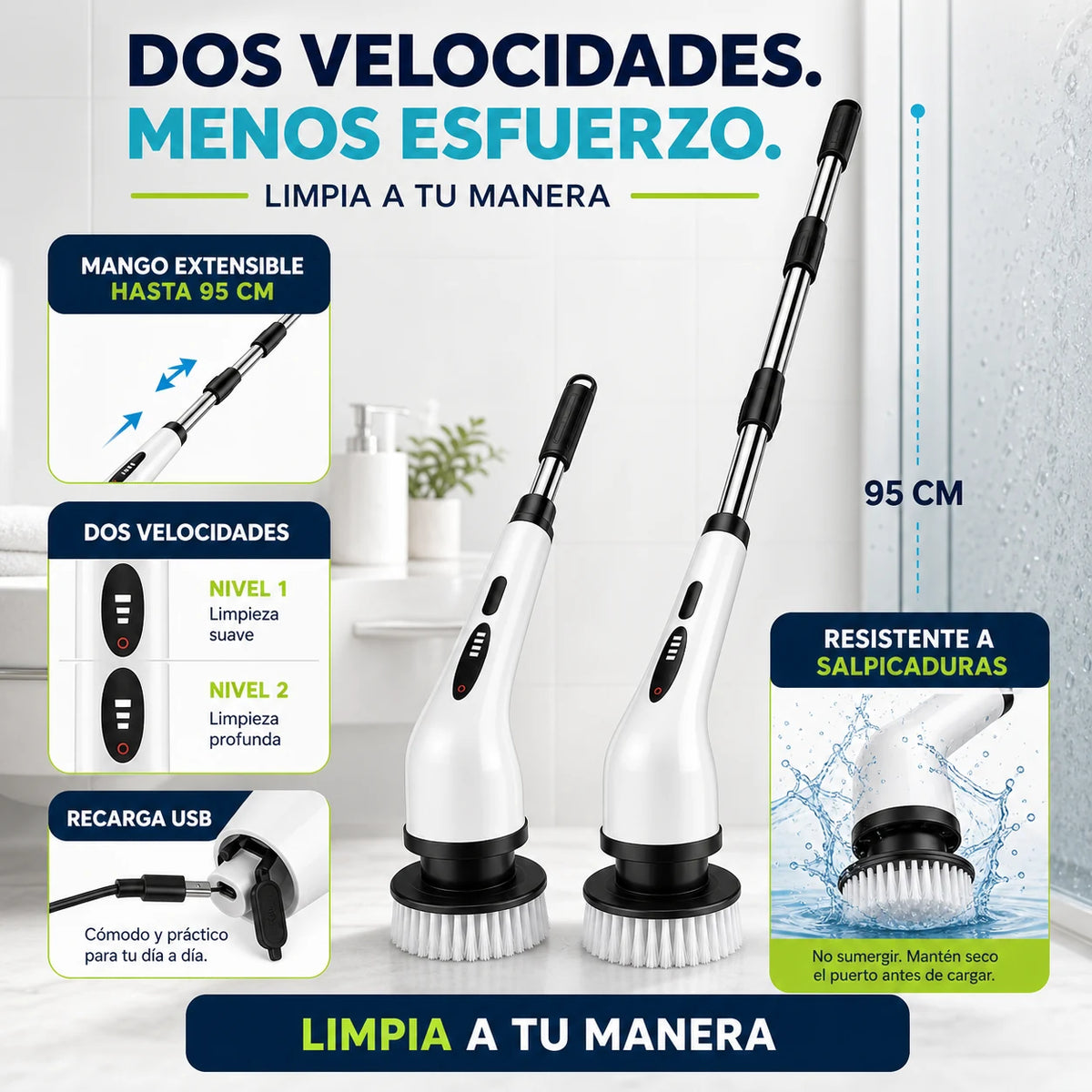 Cepillo Limpiador Eléctrico 9 en 1