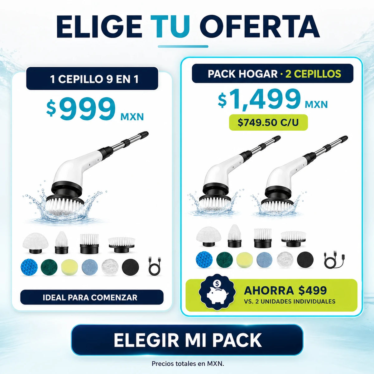 Cepillo Limpiador Eléctrico 9 en 1