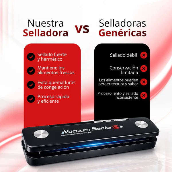 Selladora VacumSealer® + Bolsas de vacío incluidas GRATIS 🎁