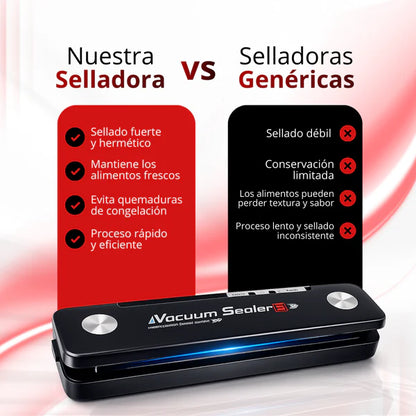 Selladora VacumSealer® + Bolsas de vacío incluidas GRATIS 🎁