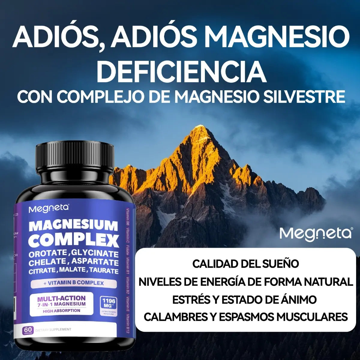 Suplemento Megneta Magnesio Complex 60cp
