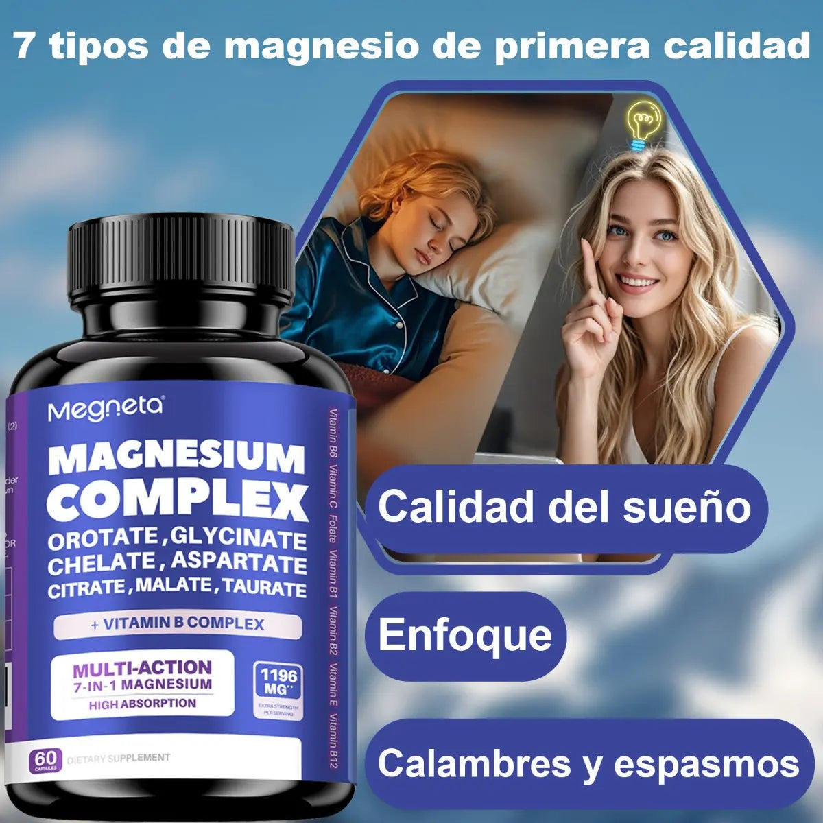Suplemento Megneta Magnesio Complex 60cp