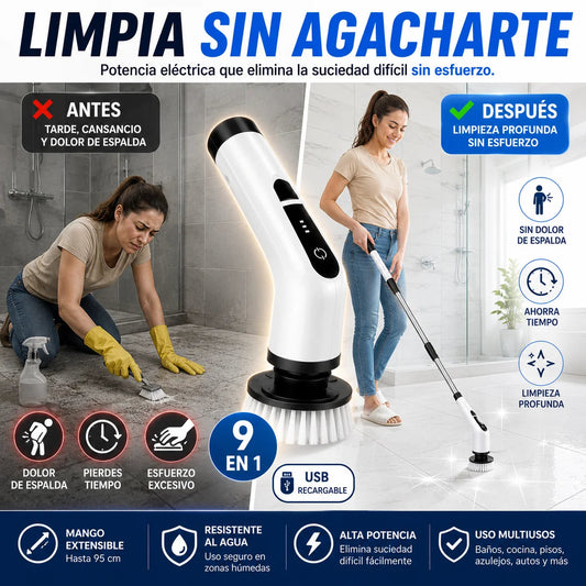 Cepillo eléctrico recargable 9 en 1