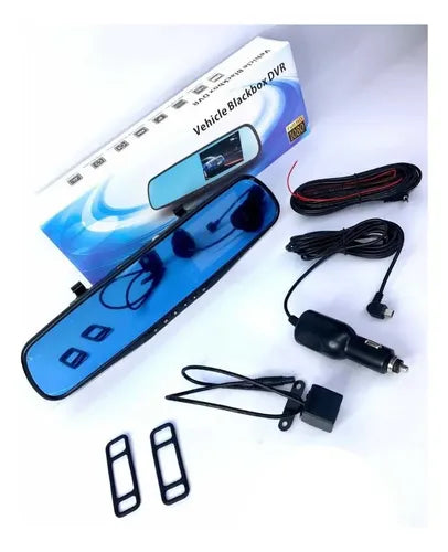 Retrovisor DVR con cámara frontal y trasera