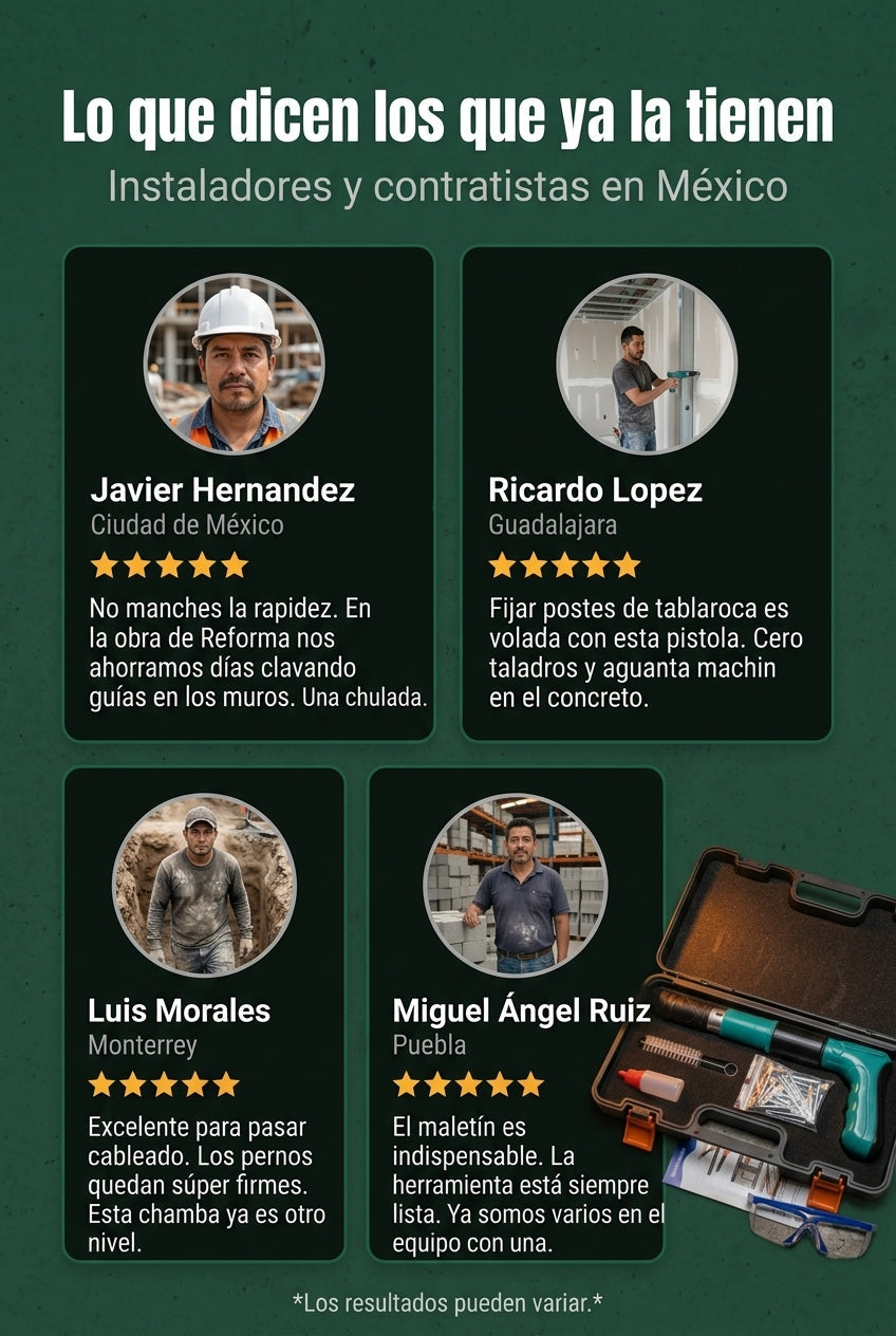 Pistola remachadora — opiniones publicadas en México